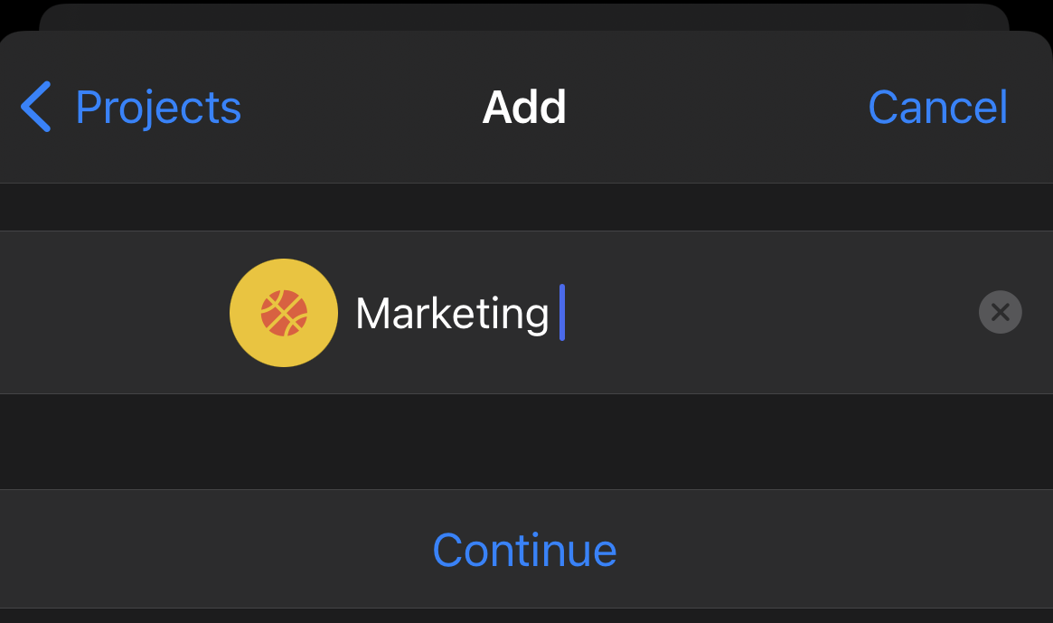 Enter vault name and tap continue to create new vault on Enpass for Business